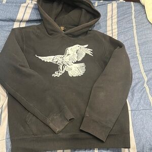Black Hoodie with Eagle Design